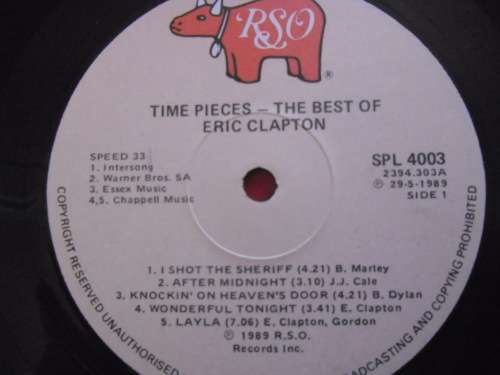 RARE!!! ERIC CLAPTON -  TIME PIECES - THE BEST OF ERIC CLAPTON VINYL, LP, RECORD